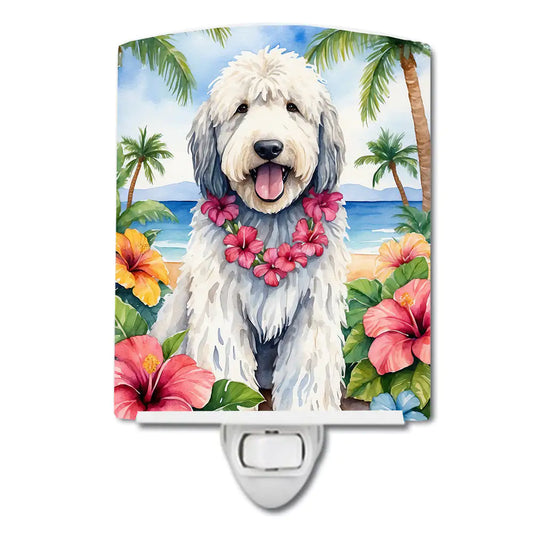 Komondor Luau Ceramic Night Light