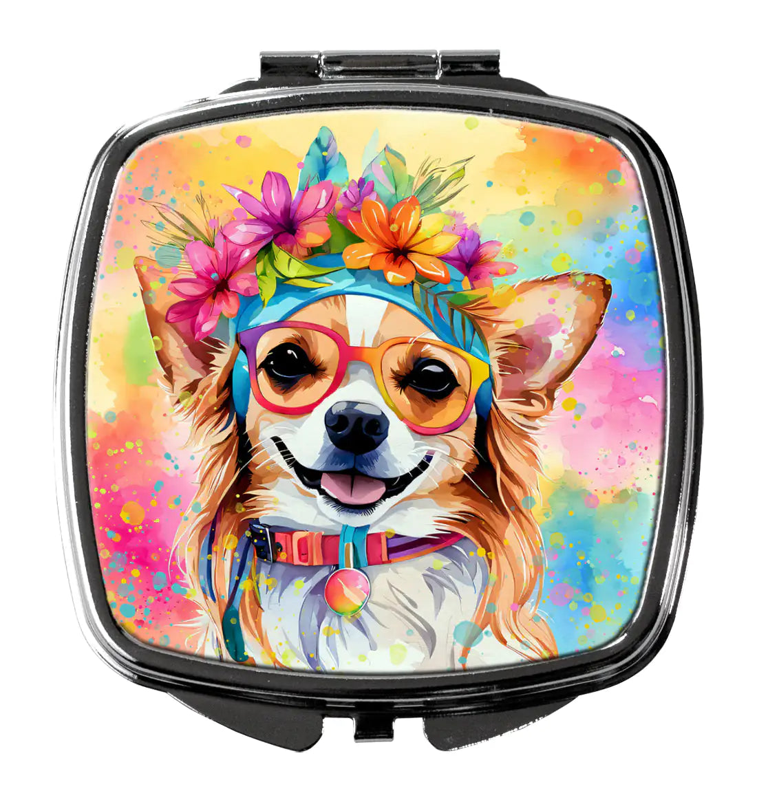 Chihuahua Hippie Dawg Compact Mirror