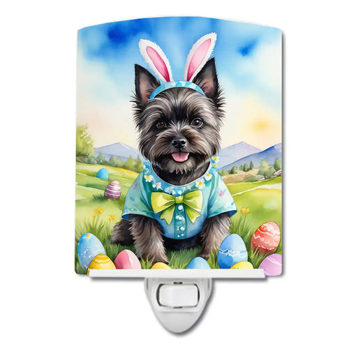 Cairn Terrier Easter Egg Hunt Ceramic Night Light