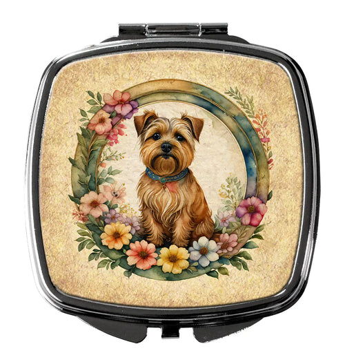 Norfolk Terrier and Flowers Compact Mirror