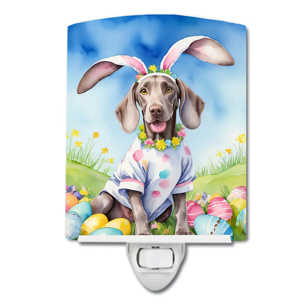 Weimaraner Easter Egg Hunt Ceramic Night Light