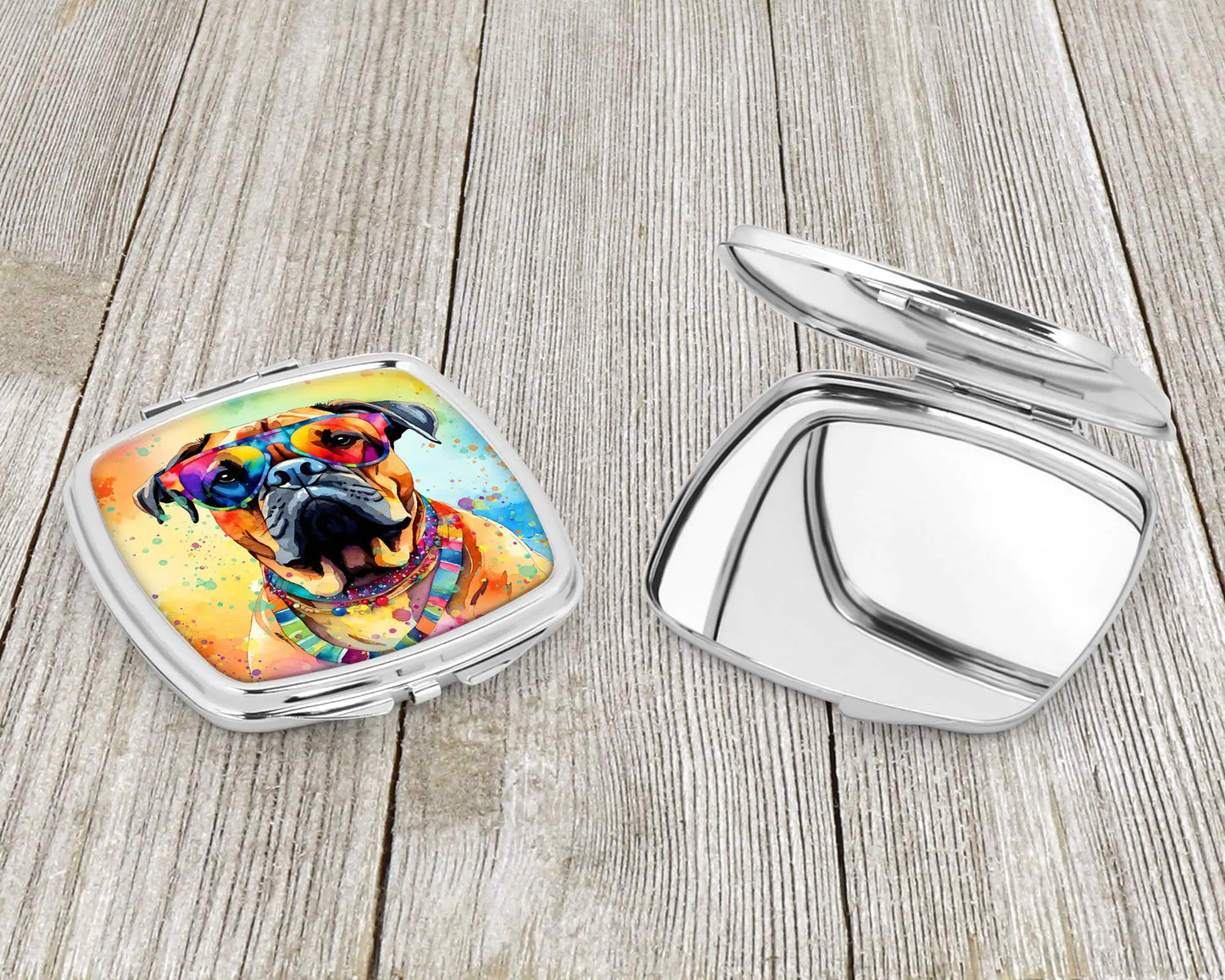 Bullmastiff Hippie Dawg Compact Mirror