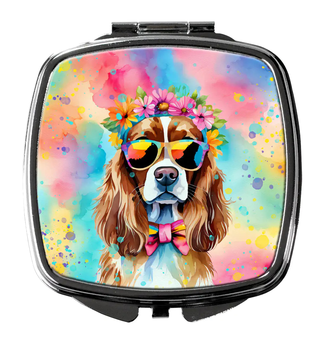 Cavalier Spaniel Hippie Dawg Compact Mirror