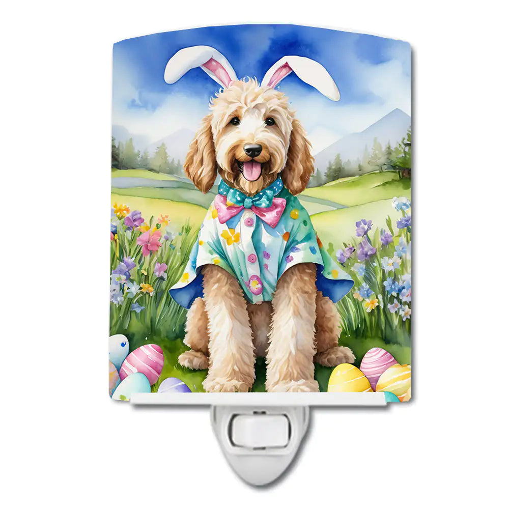 Goldendoodle Easter Egg Hunt Ceramic Night Light
