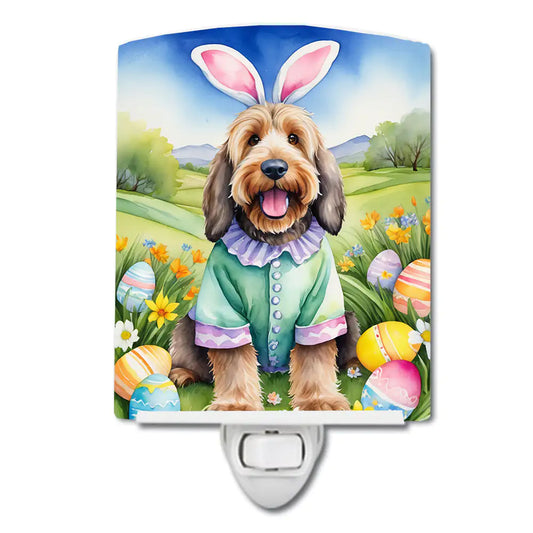 Otterhound Easter Egg Hunt Ceramic Night Light