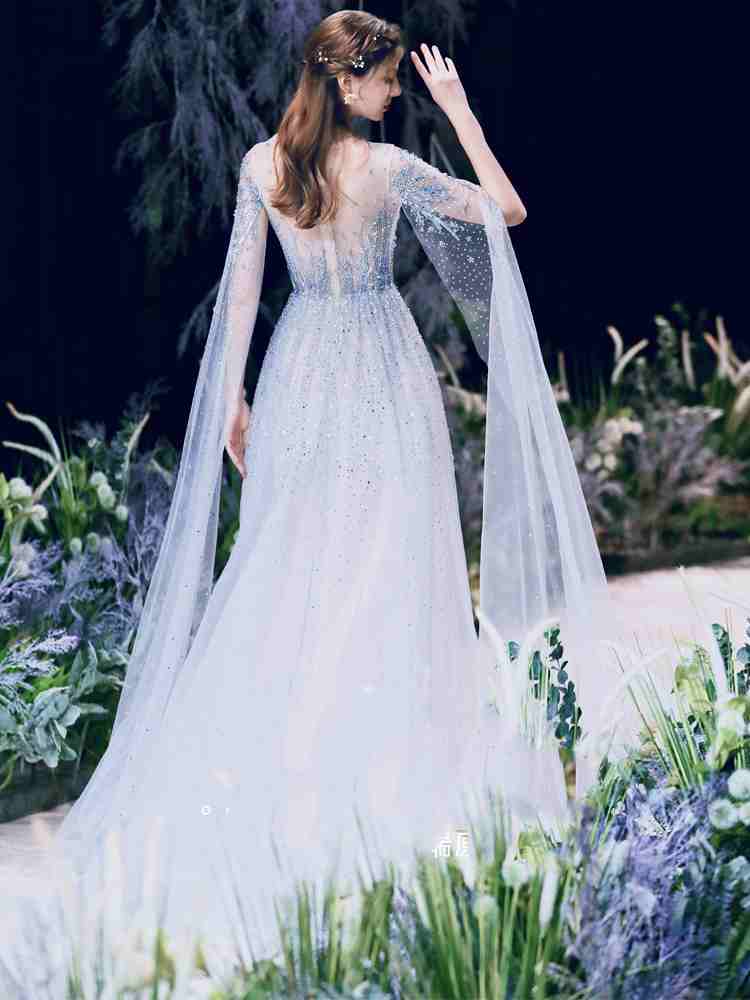 High-end Engagement Evening Dress Light Luxury Wedding Banquet