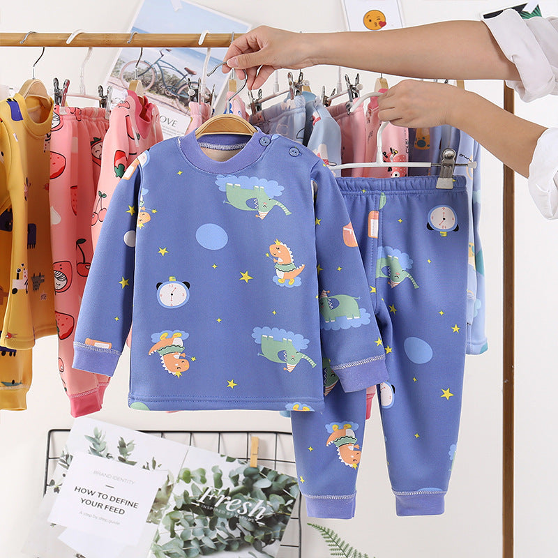 Children Plus Velvet Warm Clothing Winter Boys And Girls