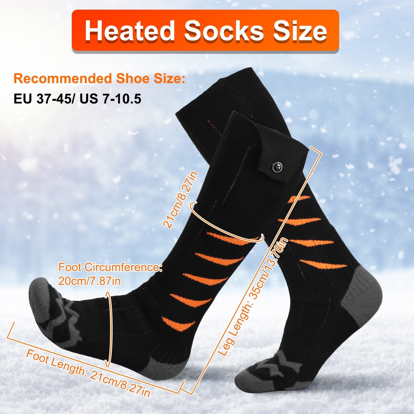 2 Types Options -- 1 Pair Of Heated Socks For Men Women Electric Heating Socks With APP Control 5000mAh Battery Rechargeable Thermal Socks Winter Warm Socks For Skiing Hiking Camping Hunting