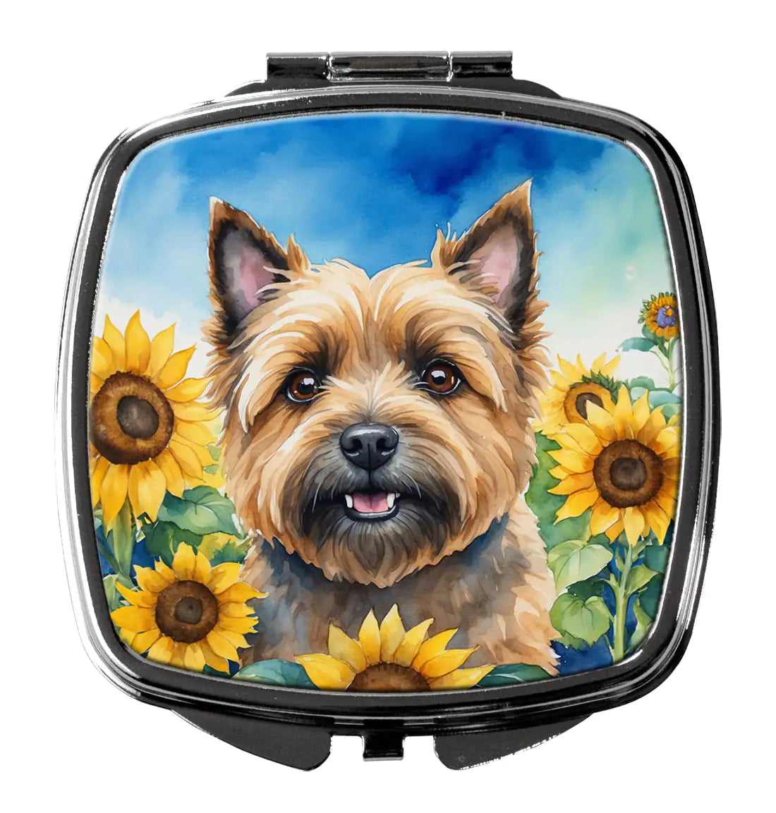 Cairn Terrier in Sunflowers Compact Mirror