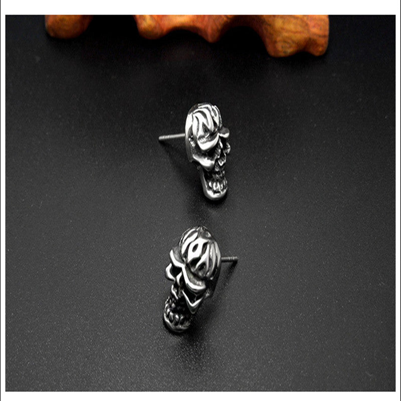 Skull Ghost Head Stud Earrings