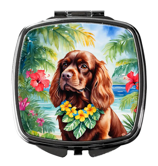 Sussex Spaniel Luau Compact Mirror