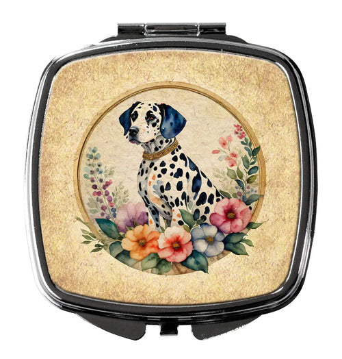 Dalmatian and Flowers Compact Mirror