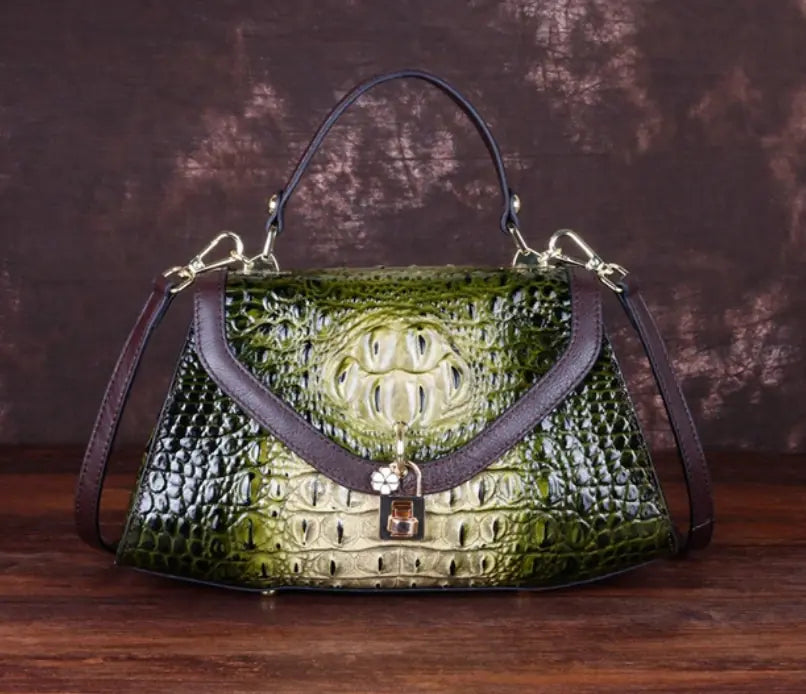 High-End 2020 Crocodile Pattern Shoulder Tote Bag