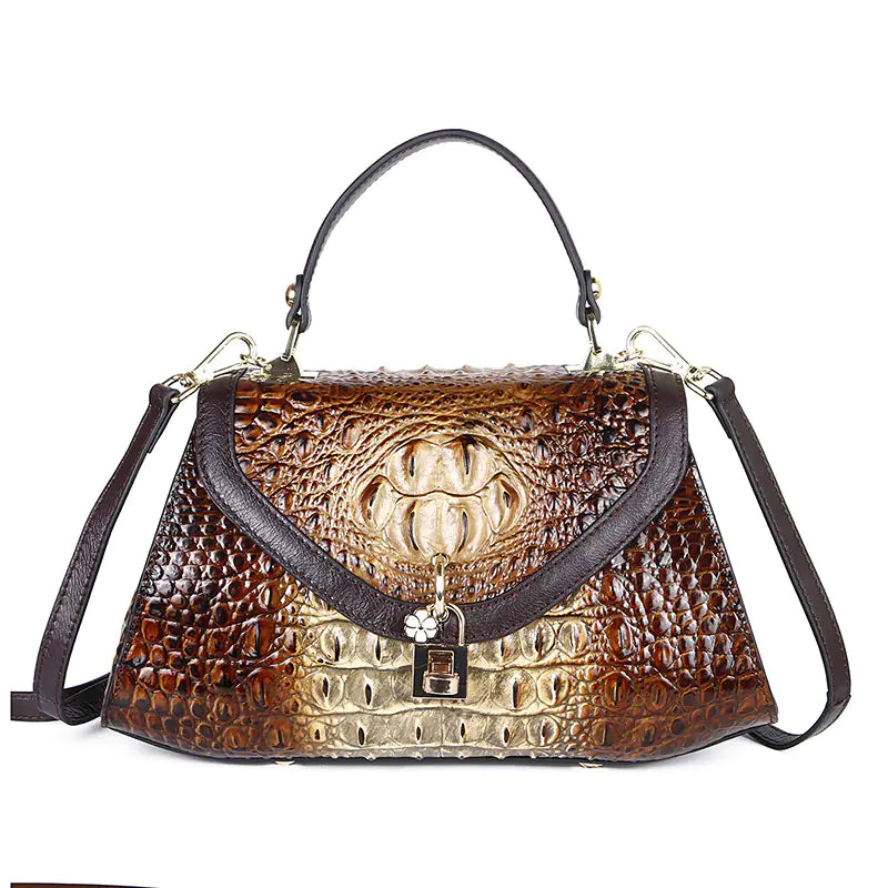 High-End 2020 Crocodile Pattern Shoulder Tote Bag