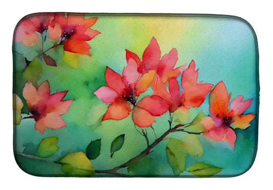 Missouri Hawthorns in Watercolor Dish Drying Mat