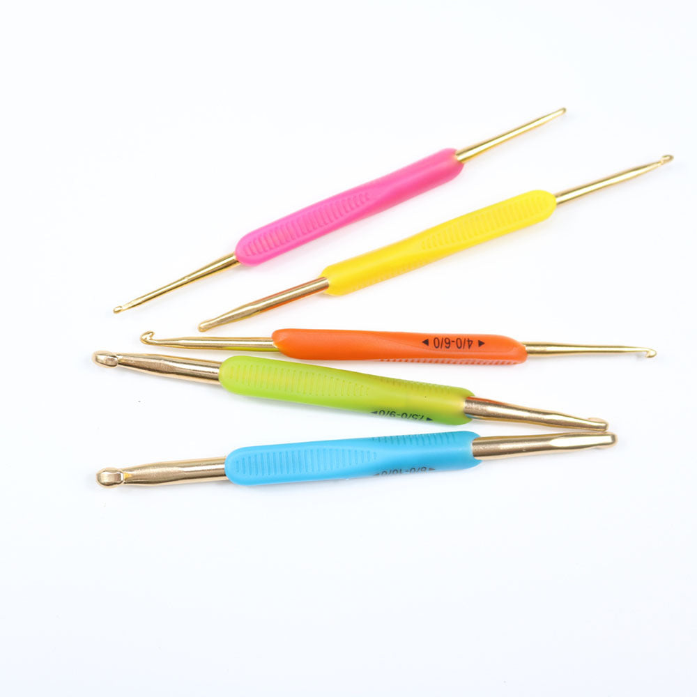 Double-ended Aluminum  5 Crochet Hook Set