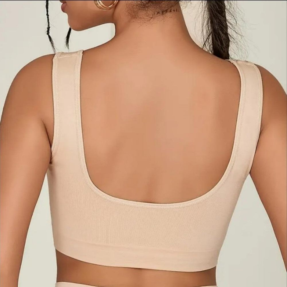 3-Pack Sports Bras, Padded Strappy Racerback Push Up Open Back Medium Support Sports Yoga