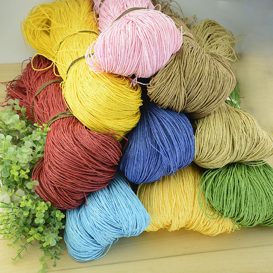 Raffia Braided Thread Papyrus Wrap Crochet