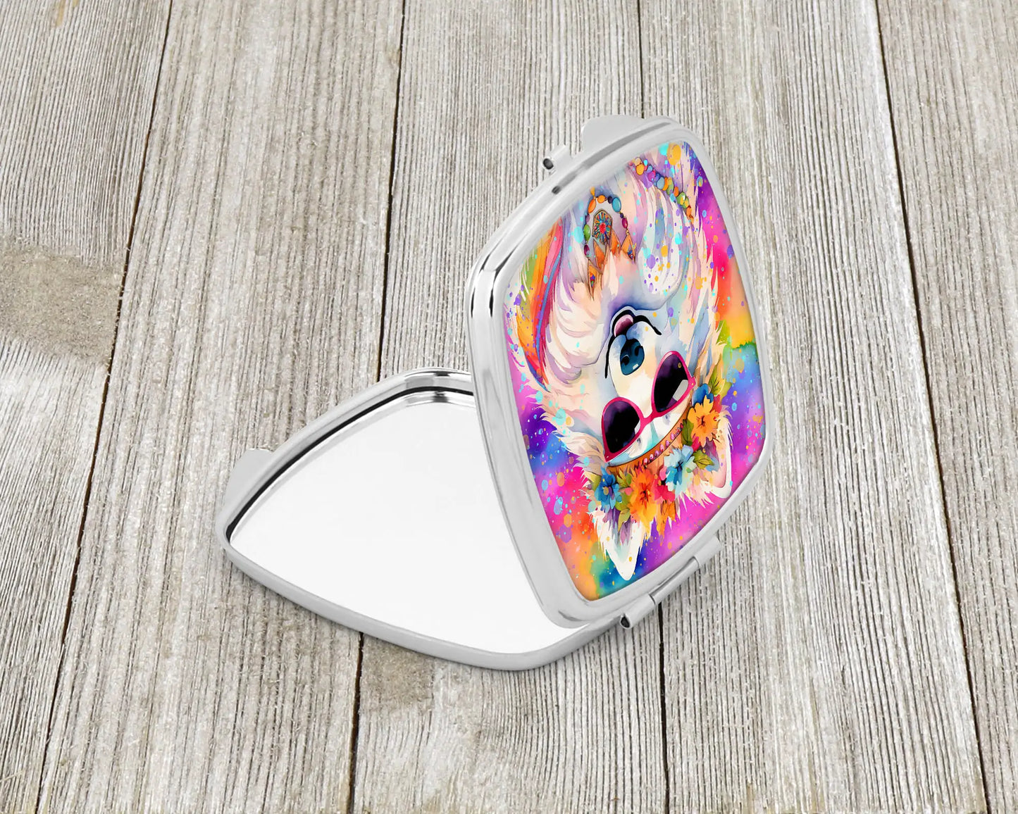 Samoyed Hippie Dawg Compact Mirror