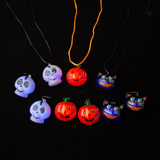 Halloween Led Cat Pendant Glow Necklace