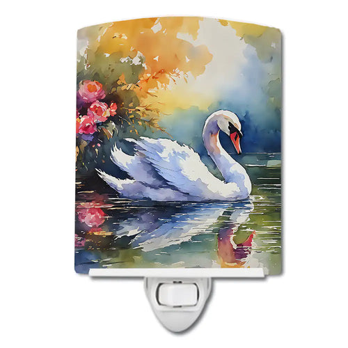 Swan Ceramic Night Light