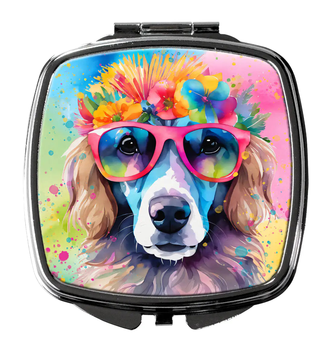 Poodle Hippie Dawg Compact Mirror