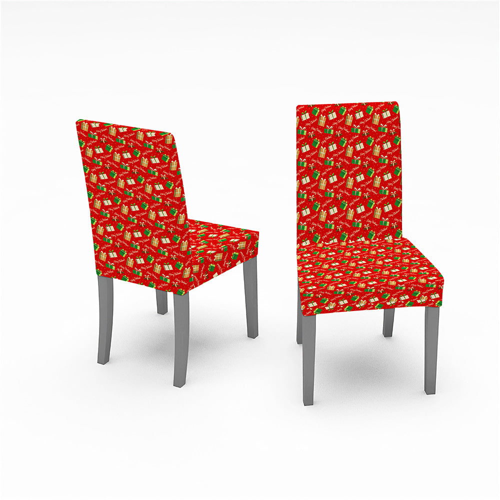 Christmas Decorative Digital Printing Universal All Inclusive Elastic Chair Cover