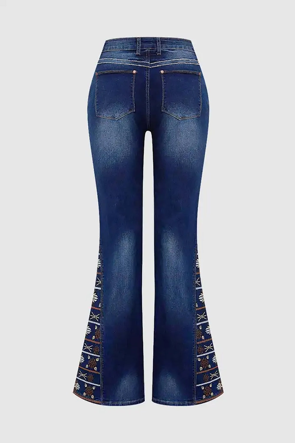 Women's High-Waist Heavily Ripped Jeans, Wide-Leg Full-Length With A Destroyed Streetwear Finish, Light-Wash Denim
