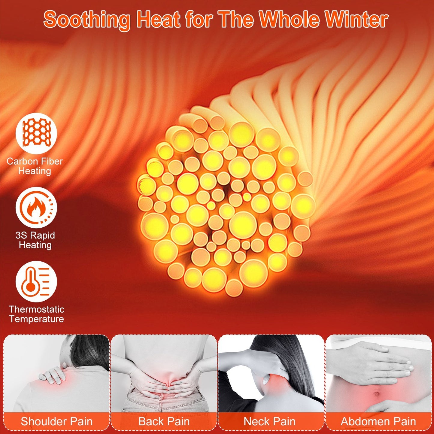 1Pc Heated Vest Men, Women Jacket With 23 Heating Zones 3 Heat Levels USB Powered Machine Washable For Winter Hiking Skiing Skating Outdoor Activities