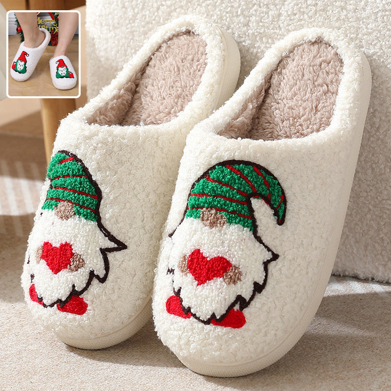 Cute Cartoon Home Couple Indoor Floor Bedroom Slipper Christmas Warm