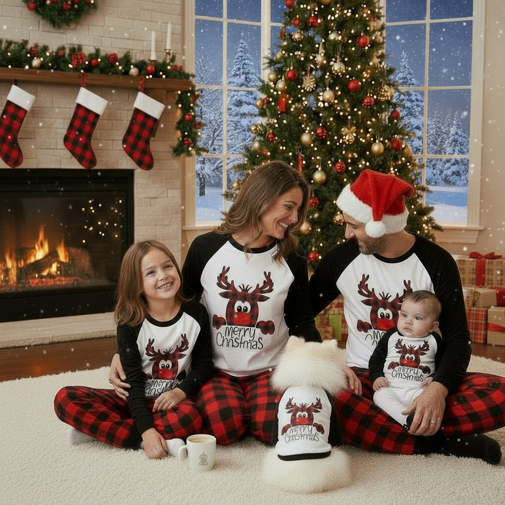 Pajamas Matching Sets Sleepwear Parent-Child Outfit For Christmas