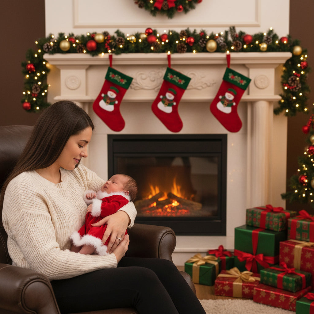 Christmas Newborn Baby Girls Clothing Long Sleeve Solid Dress