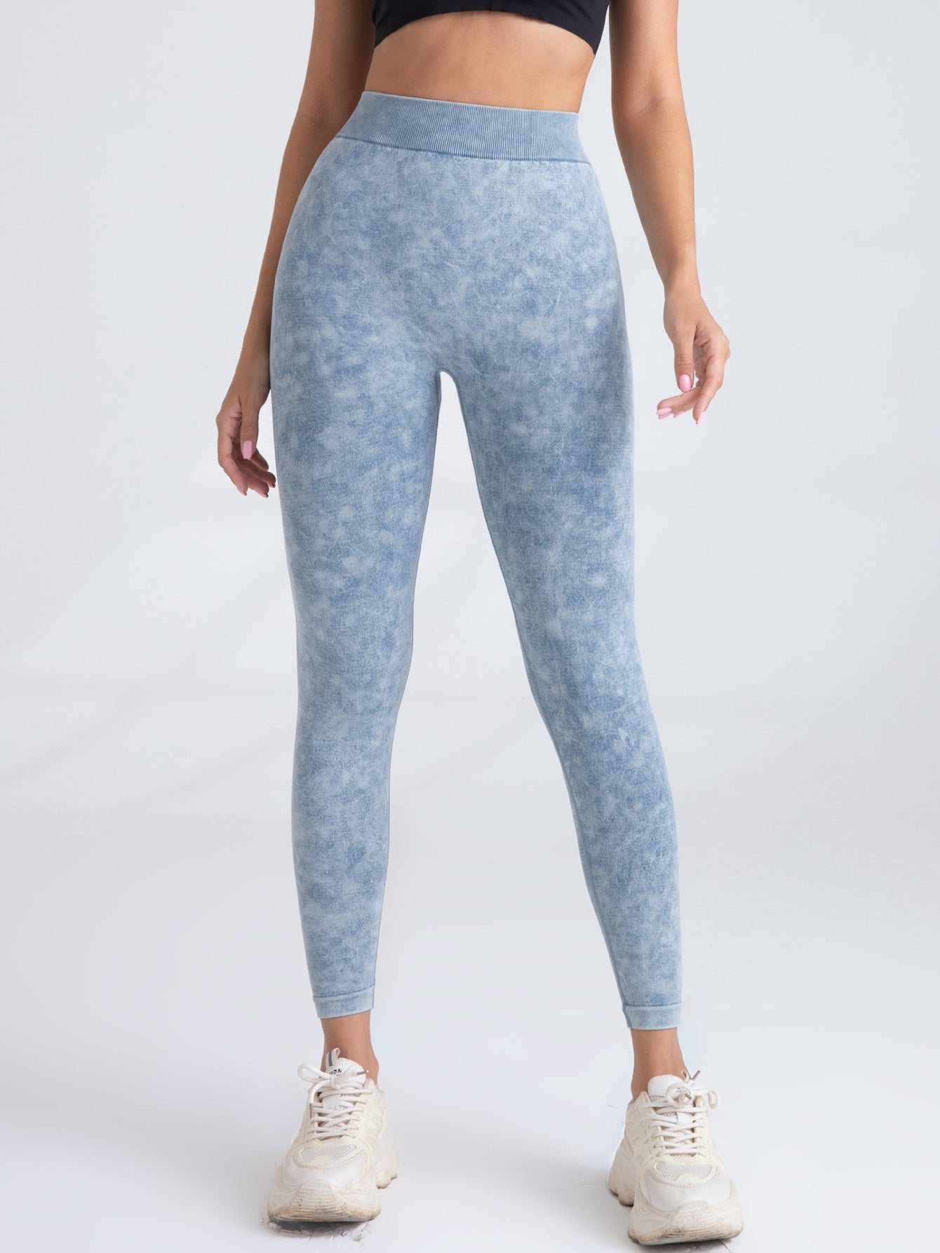 V-Back Scrunch Butt Workout Leggings, Women Seamless Gym High Waist Active Yoga Pants