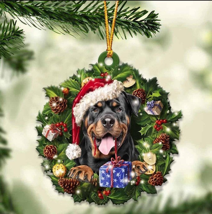 Christmas Acrylic Colorful Animal Car Pendant