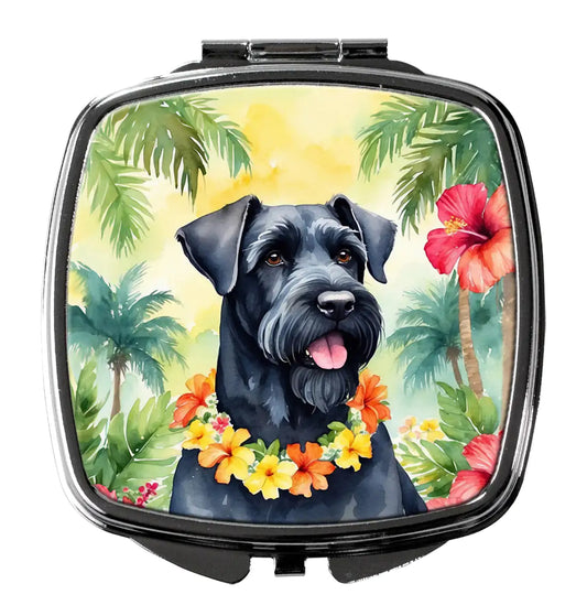 Giant Schnauzer Luau Compact Mirror