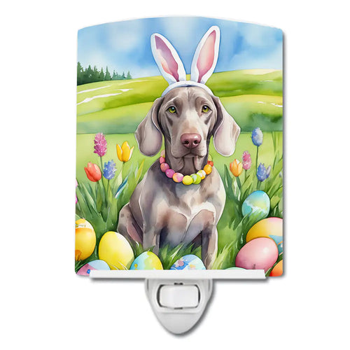 Weimaraner Easter Egg Hunt Ceramic Night Light