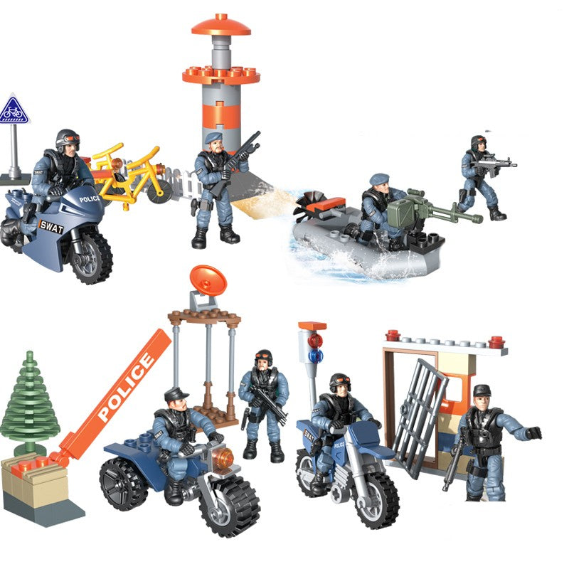 Assembling Joint Movable Soldier Puzzle Military Model Building Blocks Small Doll Toys