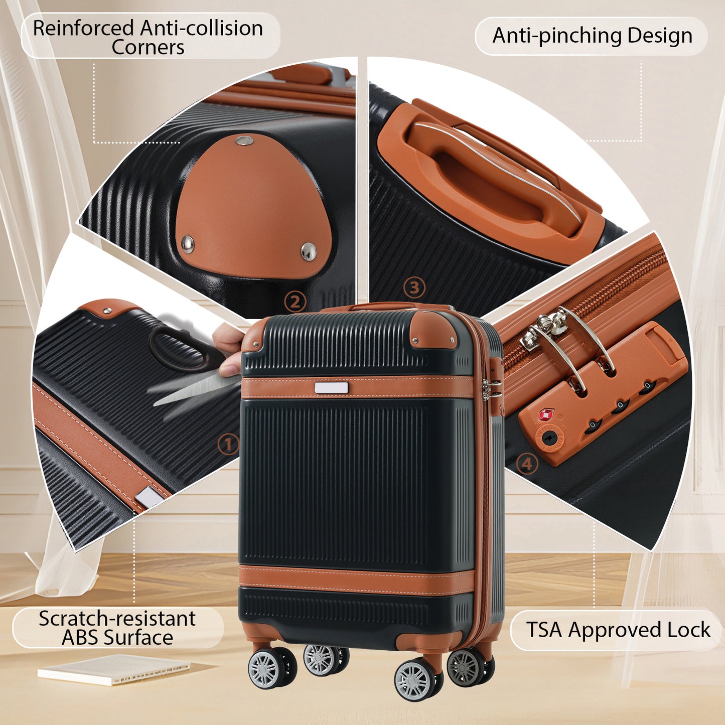 Hard Shell Luggage Set 3-piece Set