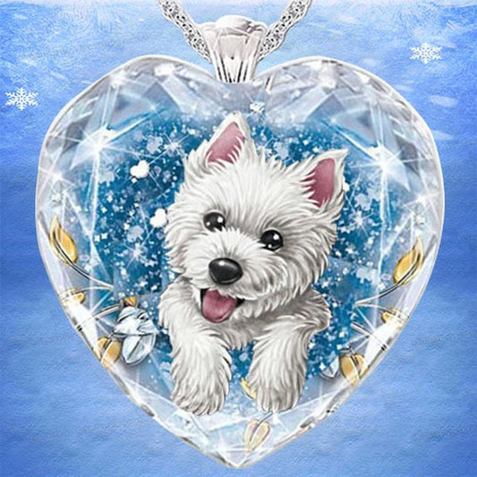 Women's Crystal Peach Heart Necklace Pendant