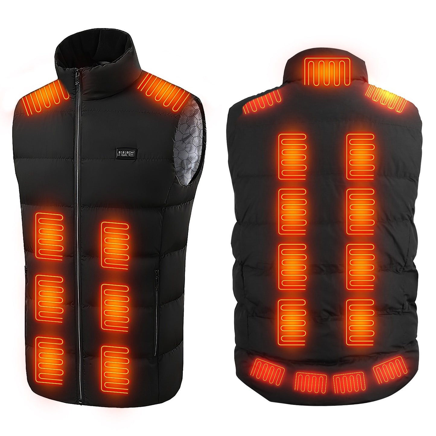 1Pc Heated Vest Men, Women Jacket With 23 Heating Zones 3 Heat Levels USB Powered Machine Washable For Winter Hiking Skiing Skating Outdoor Activities