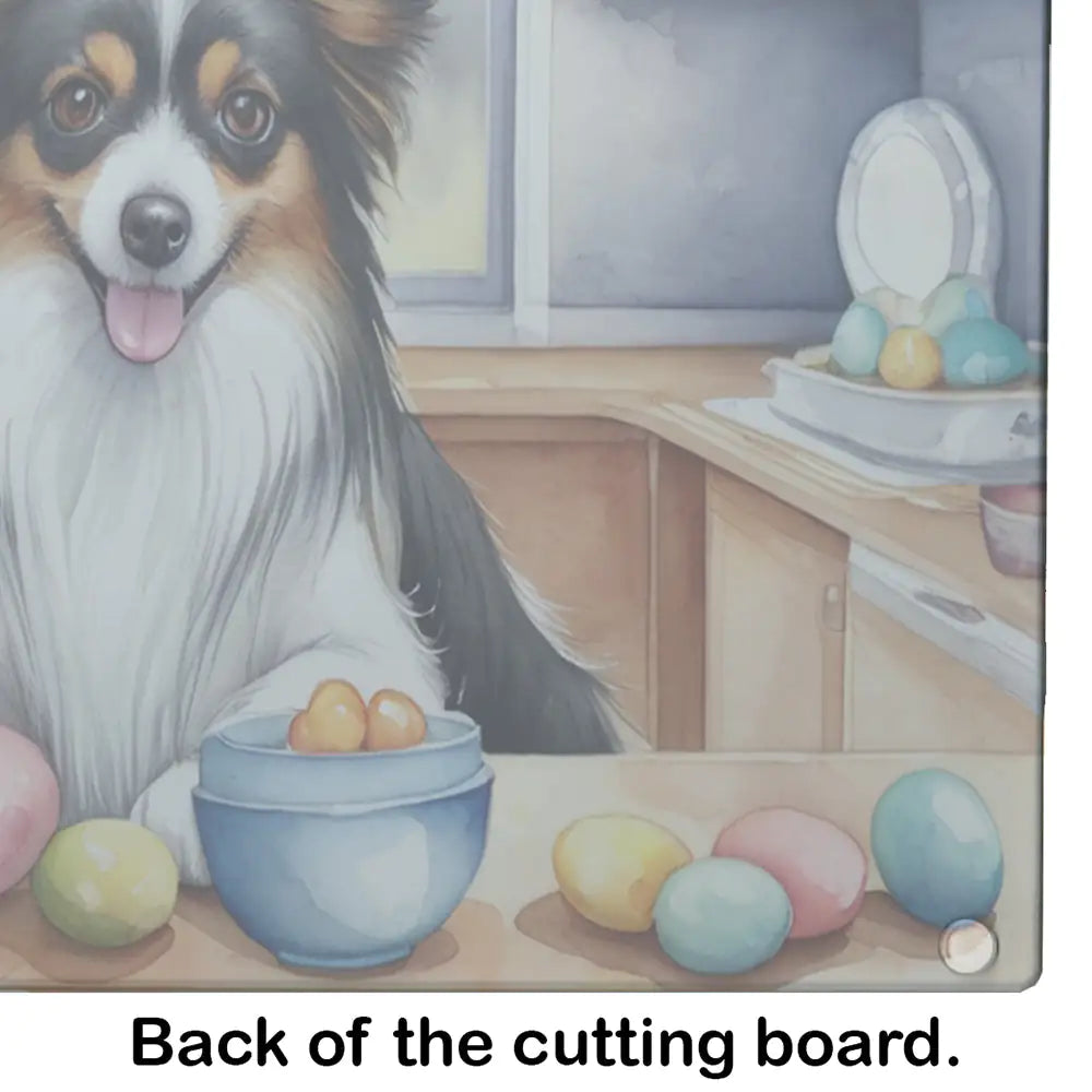 Decorating Easter Papillon Glass Cutting Board