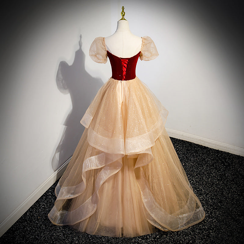 Red Wedding Dress French Princess Pettiskirt Gown