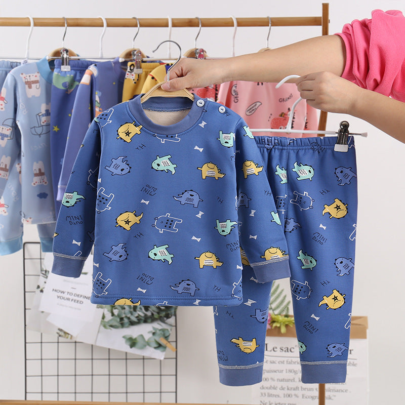 Children Plus Velvet Warm Clothing Winter Boys And Girls