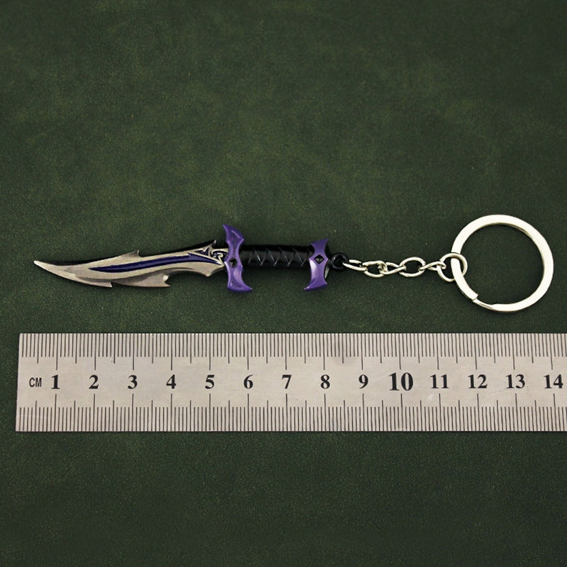 Shadow Secret Sect Weapon Plunder Knife Metal Toy Keychain 9cm