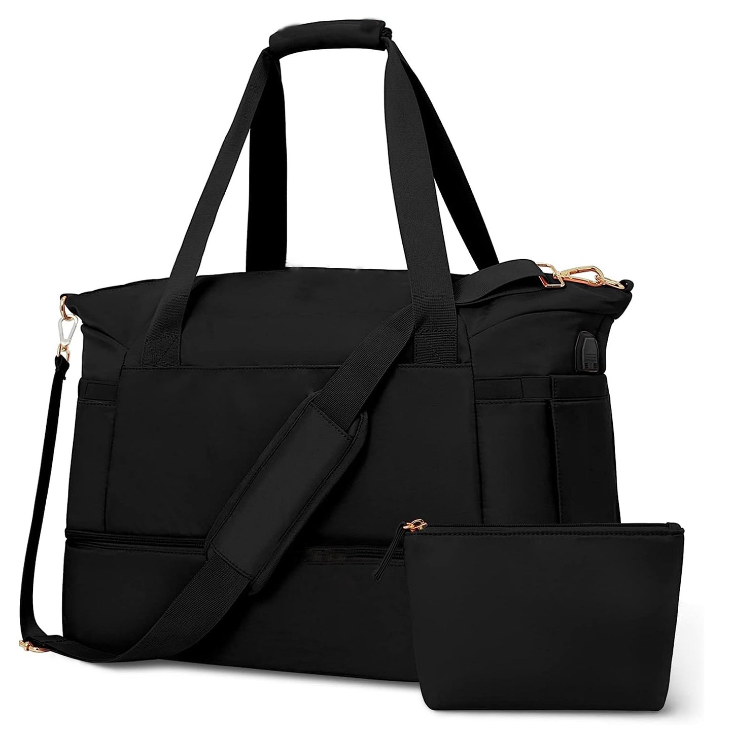 Travel Duffel Bag Sports Gym Bag For Girls Teen Birthday Gifts, Personal Item Weekender Bag Carry On Tote Bags For Women Men, Waterproof Overnight Luggage Bag With Trolley Sleeve