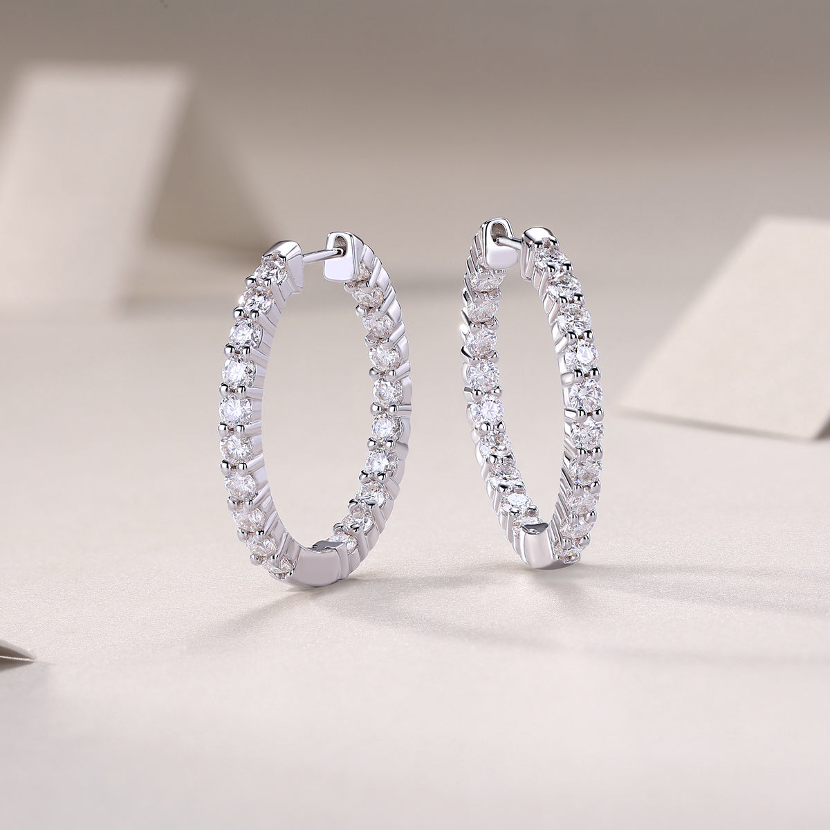 Merman Luxury Fashion Diamond Earrings Stud Set With Mosan Diamond Silver Ornaments