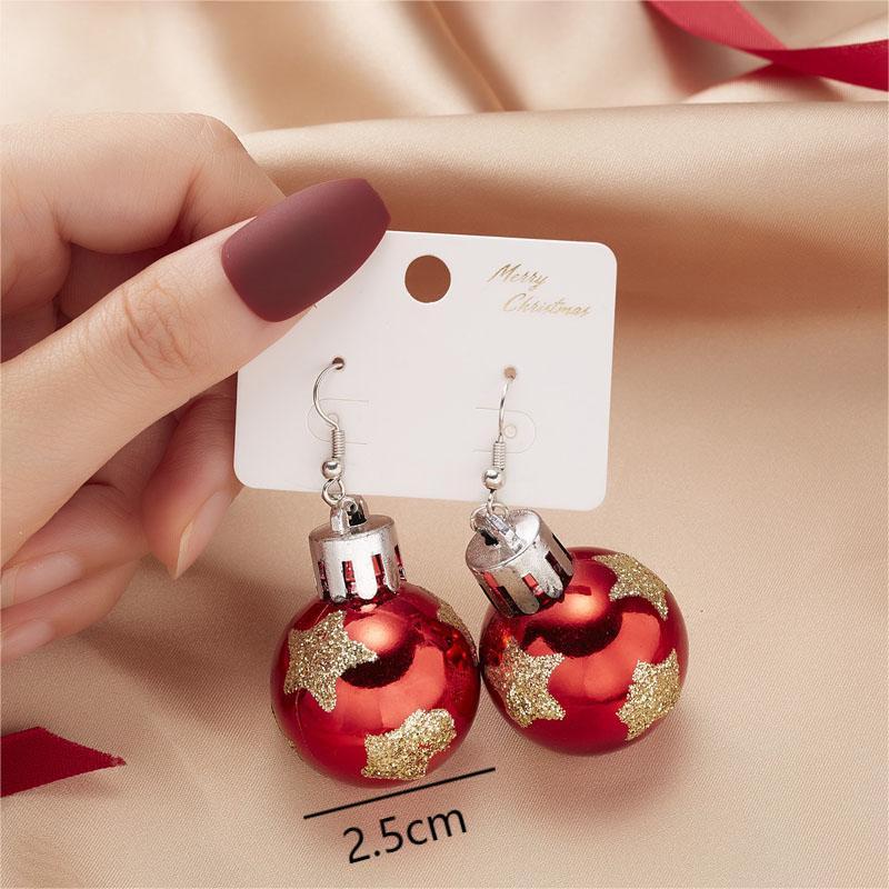 Christmas Color Oil Drop Earrings