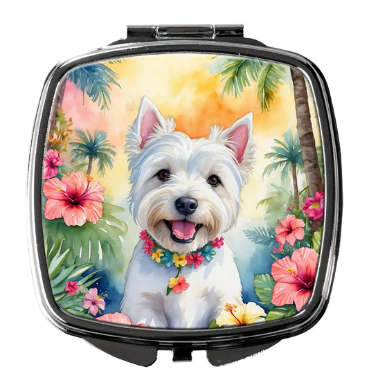 Westie Luau Compact Mirror