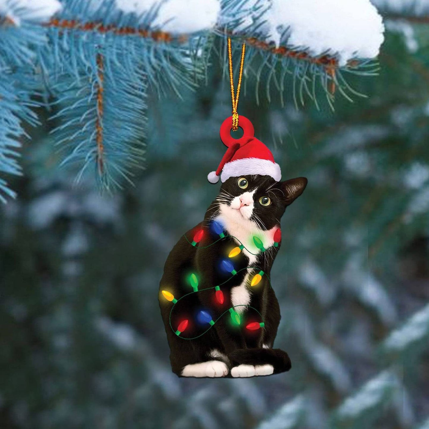 Christmas Tree Animal Pendant Milk Cow Sheep Cat Swan Home Decoration