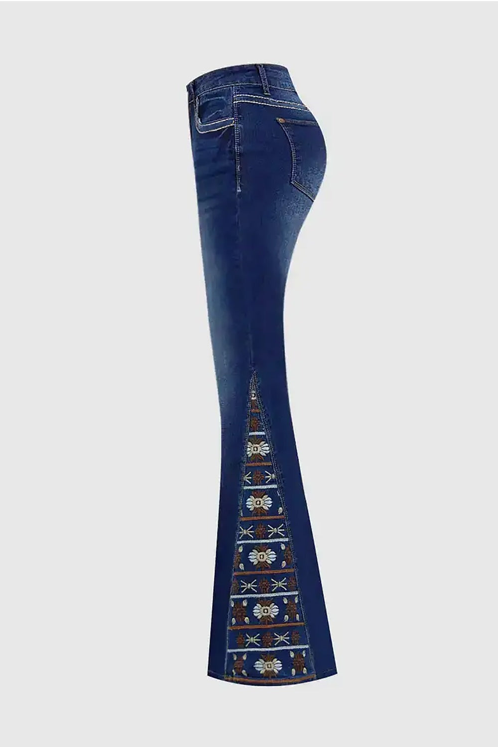 Women's High-Waist Heavily Ripped Jeans, Wide-Leg Full-Length With A Destroyed Streetwear Finish, Light-Wash Denim